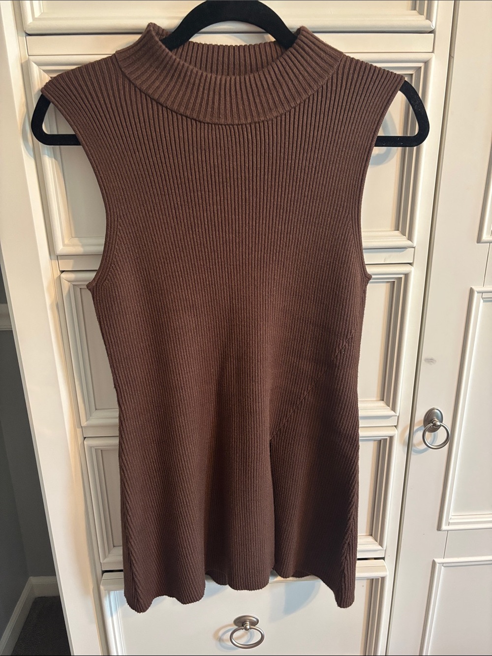 Jason Wu Sleeveless Ribbed Tunic in Brown